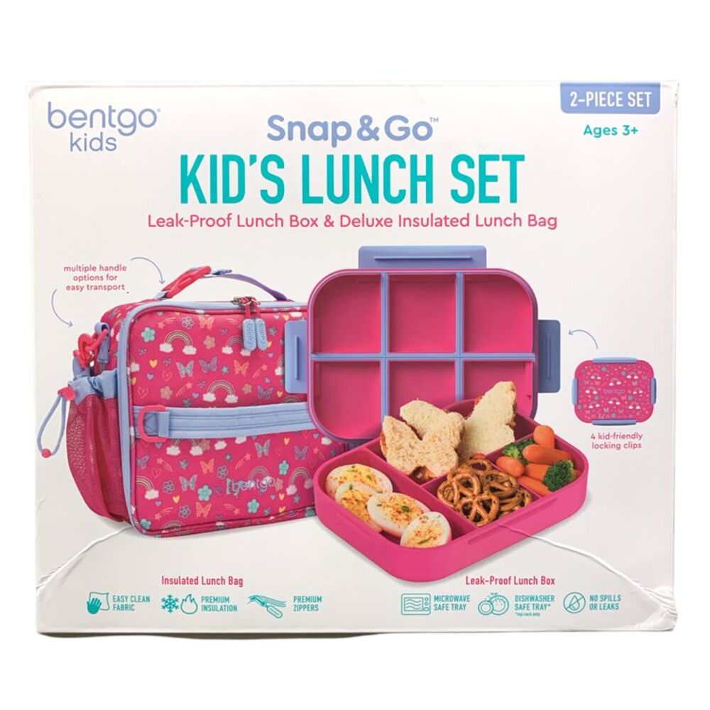 Rainbows - Bentgo Kids Snap & Go Kid's Leak-Proof Lunch Box and Insulated Lunch